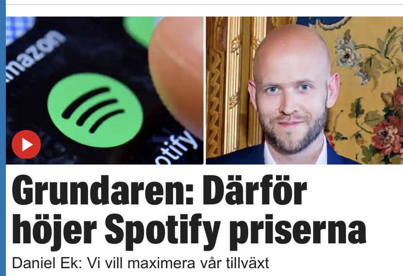 Spotifys intäkter